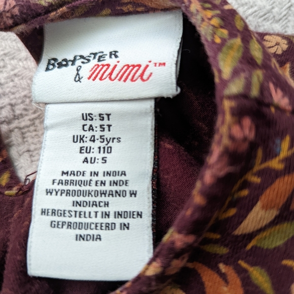 Fall Colored Girls Size 5T Dress Forest Foxes. Beautiful - Picture 4 of 4